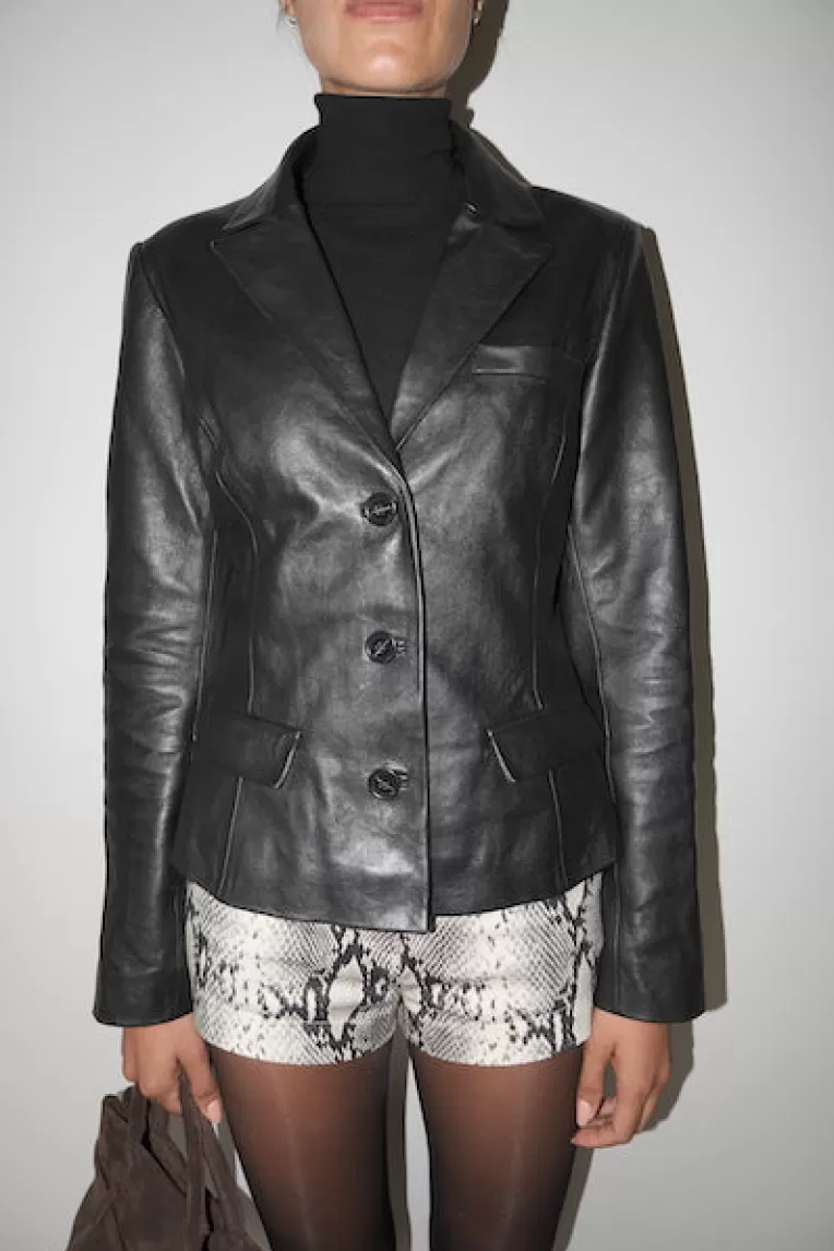 Vestes Et Manteaux>Musier Paris blazer en cuir tosca