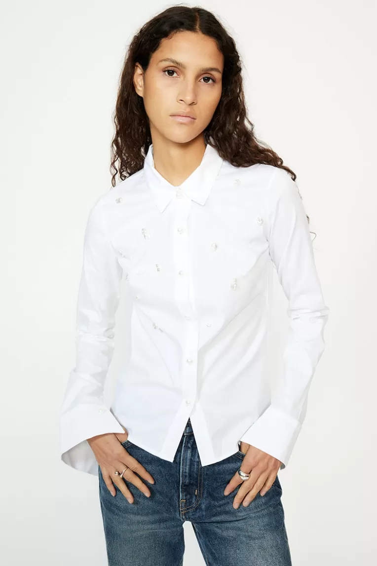 Tops & Chemises>Musier Paris chemise perlée rys Blanc