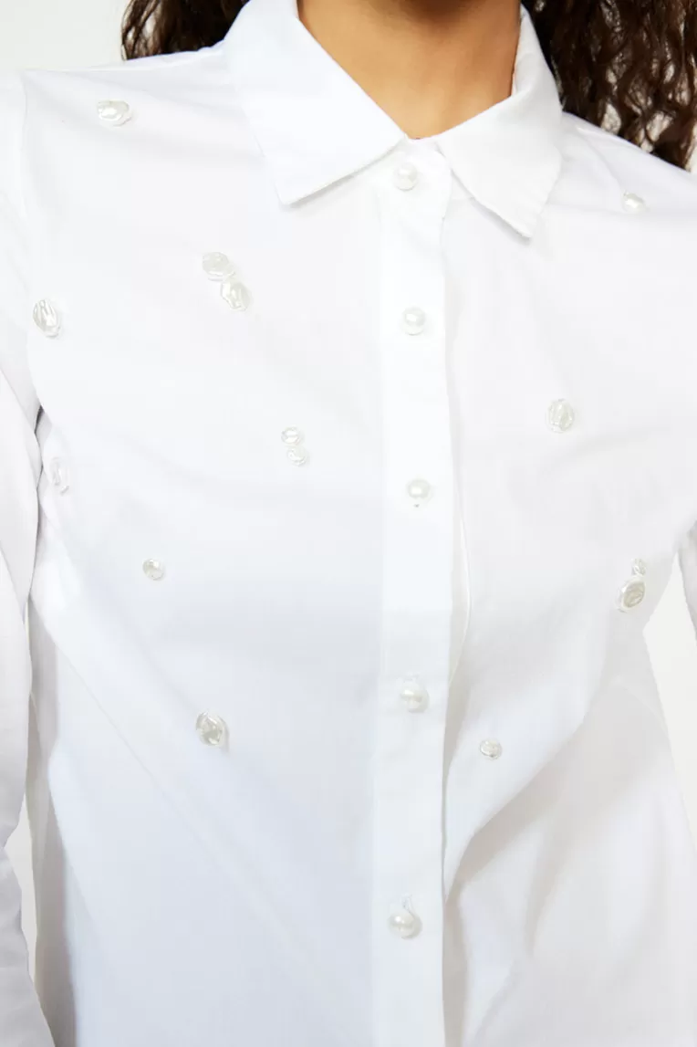 Tops & Chemises>Musier Paris chemise perlée rys Blanc