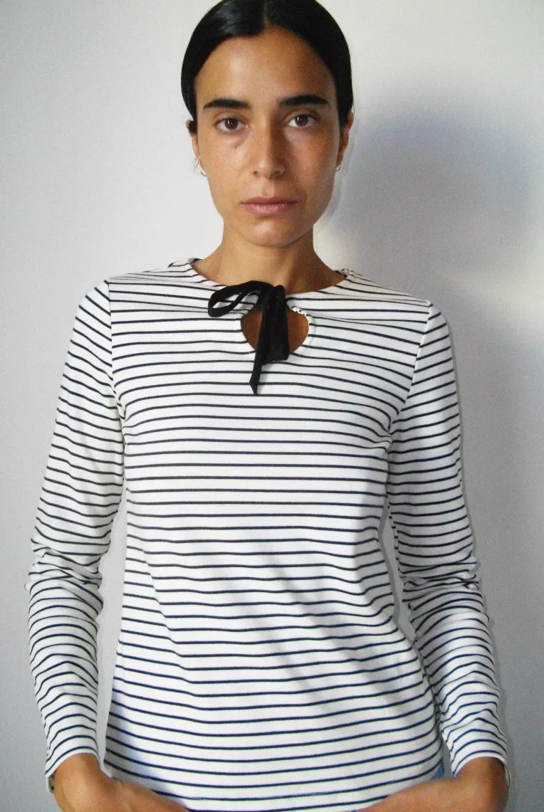 Tops & Chemises>Musier Paris marinière marina Ecru/Ecru