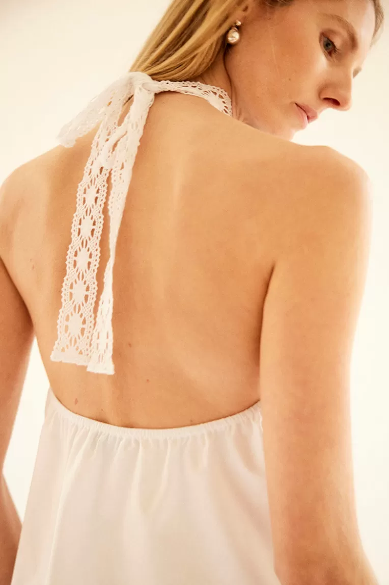 Tops & Chemises>Musier Paris top dos nu pizzo Blanc/White